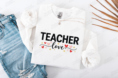 Teacher Love SVG - School Appreciation Fun Heart Design Product Image 2