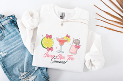 Sassy Sips Trio Summer SVG - Coquette Pink Bows Cocktail PNG Product Image 3