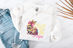 Chillin' With My Peeps SVG - Colorful Watercolor Easter Bunn Product Image 3