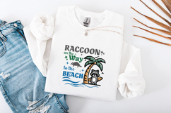 Raccoon on the Way to the Beach Summer Sublimation PNG Product Image 3