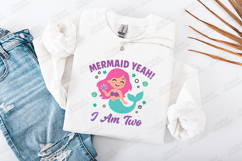 Mermaid Yeah I am two SVG for T-Shirt and Craft Projects Product Image 1