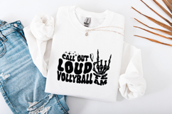 Groovy Skeleton Volleyball SVG - Call Out Loud Team Design Product Image 3