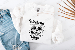 Weekend Vibes Dog SVG PNG JPG Cute Funny Pet Shirt Art Product Image 3