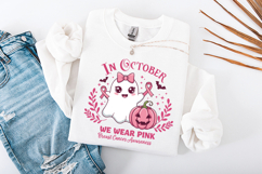 In October We Wear Pink SVG - Breast Cancer Awareness Product Image 2