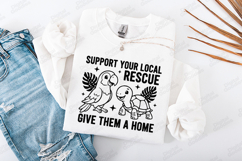 Support Your Local Rescue SVG - Parrot and Turtle Cut File Product Image 1