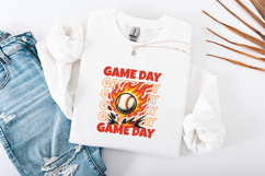 Baseball Game Day Flaming Ball Graphic Product Image 1