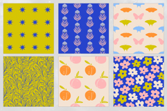 16 Blue Spring Seamless Patterns Product Image 3