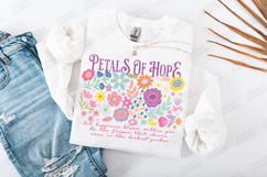 Petals of Hope Floral Quote Sublimation PNG JPG Graphic Product Image 2