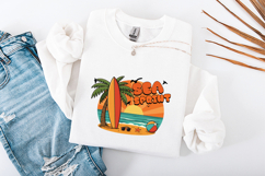 Sea Sprint Retro Surfing SVG - Tropical Beach Sunset PNG Product Image 3