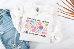 Grow Kindness Like Spring Flowers Floral Sublimation JPG Product Image 1