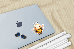 Cute and Cheerful Bee Stickers, Transparent PNG Files Product Image 3