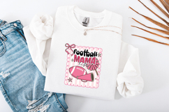 Football Mama Life SVG - Pink Coquette Bow Spirit PNG Product Image 1