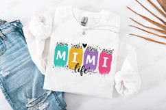 Mimi Life SVG - Trendy Colorful Cheetah Leopard Print Design Product Image 2