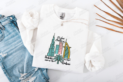 Dubai Calling SVG - Beautiful Dubai Skyline Habibi Cut File Product Image 3