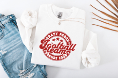 Crazy Proud Football Team SVG - Retro Loud Spirit Seal Product Image 3