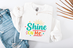 Shine On Me Retro Summer SVG - Bright Sun Typography Design Product Image 3