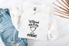 Weekend Funday Ice Cream Cup SVG Cute Funny Craft Design Product Image 3