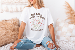 The Lord Guides Our Steps PNG, Proverbs 16:9 Scripture Art, Product Image 3