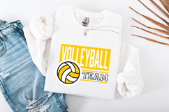 Volleyball Team SVG - Modern Athletic Spirit Court Graphic Product Image 3