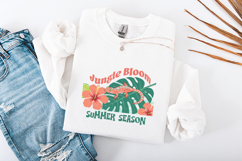 Jungle Bloom Summer SVG - Tropical Gecko Hibiscus PNG Product Image 3