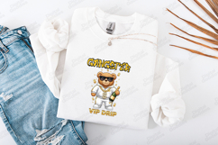 Gangster VIP Drip Teddy Bear SVG - Gold Chain Bosa Bear Art Product Image 3