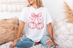 Cherry Bow PNG, Cute Cherry Digital Download PNG for Product Image 3