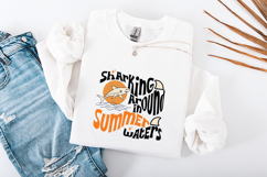 Retro Shark SVG - Sharking Around In Summer Waters Art Product Image 3