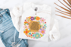 Floral Note To Self Mental Health Affirmation PNG Design Product Image 2