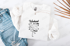 Weekend Mood Flamingo SVG PNG JPG Cute Summer Shirt Art Product Image 3
