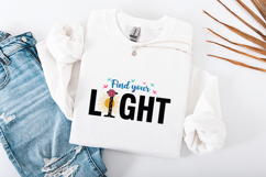 Find Your Light SVG - Retro Daisy Sunburst Motivational File Product Image 3