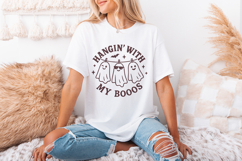 Hangin&#039; With My Boos PNG, Funny Ghost Friends Shirt, Product Image 3