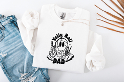 Retro Volly Ball Dad SVG Drippy Smiley Face Sports Design Product Image 3