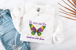 Mardi Gras Butterfly SVG - Fly Into the Fun Carnival Art Product Image 3
