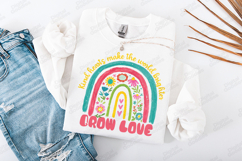 Grow Love Boho Rainbow Kindness Matters JPG Digital Design Product Image 1