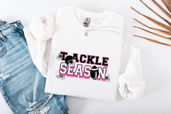 Tackle Season SVG - Football Helmet &amp; Pink Varsity Design Product Image 3