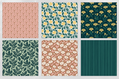 Emerald Floral Seamless Pattern Set Product Image 3