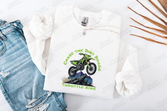 Chase The Dirt Roads SVG - Throttle King Dirt Bike Cut File Product Image 3