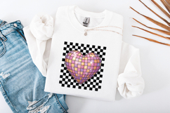 Retro Heart Disco Ball PNG | Pink Groovy Valentine Design Product Image 3