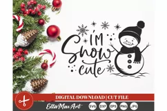 I’m snow cute SVG, Christmas SVG, Santa svg, Funny Christmas Product Image 3