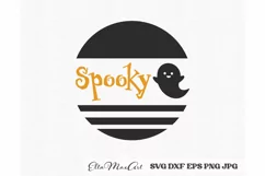 Spooky SVG, Halloween Round Sign SVG, Farmhouse Halloween Product Image 2