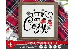 Lets get cozy Christmas SVG, Winter SVG, Christmas shirt svg Product Image 4