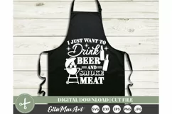 I just want to Drink Beer and Smoke meat SVG, Barbecue SVG, Product Image 3
