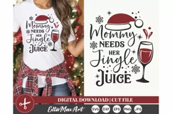Mommy needs her Jingle juice Christmas shirt svg, Christmas Product Image 1