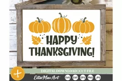 Happy Thanksgiving SVG, Thanksgiving SVG, Autumn SVG, Fall Product Image 1