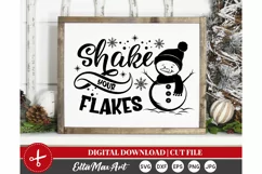 Shake your flakes Christmas SVG, Winter SVG, Christmas shirt Product Image 1