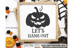 Let's hang out Svg, Halloween Svg, Halloween sign Svg, Round Product Image 3