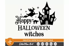 Happy Halloween witches SVG, Halloween SVG, Witch SVG, PNG Product Image 2