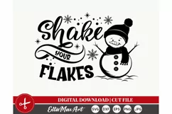 Shake your flakes Christmas SVG, Winter SVG, Christmas shirt Product Image 3