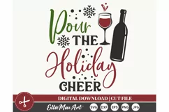 Pour the Holiday cheer Christmas shirt svg, Christmas SVG, Product Image 2