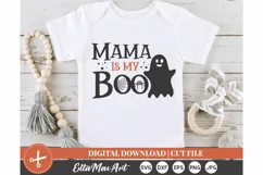 Mama is my Boo SVG, Halloween SVG, Pumpkin svg, Witch SVG, Product Image 1